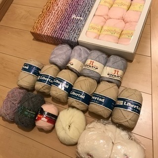 9/30迄【編み物好きの方に】毛糸モヘア一式