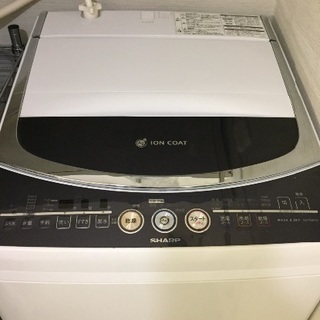 0円★SHARP 洗濯機 8キロ★es-tg81g 室内使用 ジャンク