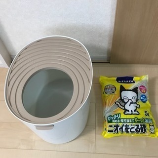 猫のトイレ 砂付き