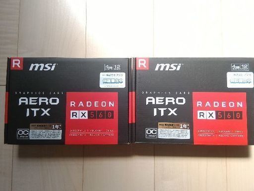 【1個15000円→12000円】MSI Radeon RX 560 AERO ITX 4G OC [PCIExp 4GB]