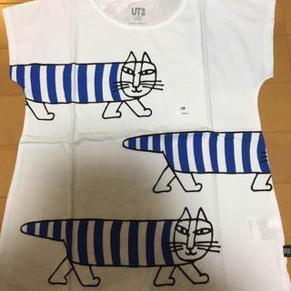 新品　ユニクロ リサラーソン Tシャツ　110　男の子　女の子　青