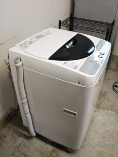【リサイクルサービス八光　安心の3か月保証　配達・設置OK】シャープ 全自動洗濯機 送風乾燥タイプ 5.5kg ブラック ES-GE55K-B