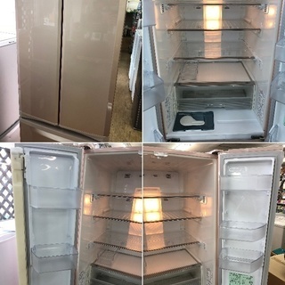 美品 ■【 MITSUBISHI 】三菱 400L 4ドア冷凍冷蔵庫 フレンチドア 自動製氷機付き まんなか野菜室 エレガントピンク