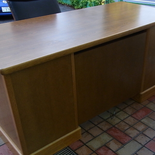 浜本工芸 ナラ材 両袖 机 書斎 エグゼクティブ デスク-ちいかわ てんし＆あくま ぬいぐるみＳ マスコット だてんしなハチワレ