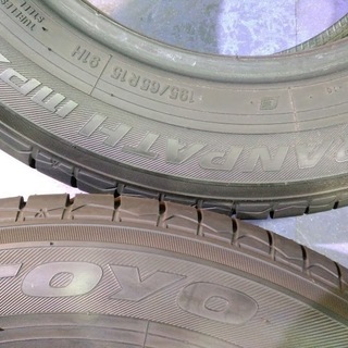 夏タイヤ 15インチ ~ 2018年【~99％富山】日本製 トーヨー 195/65R15【点検OK】TOYO トランパス MPZ TRANPATH 4本/中古 東洋 ｍｐZ （富山市/手渡しもOK）