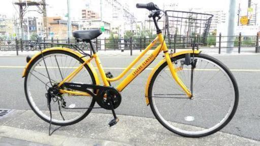 ♪ジモティー特価♪お出掛けが楽しくなるきれいなフレームカラ―　６段変速付き２６型リサイクル自転車　新大阪　サイクルキッズ