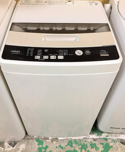 【送料無料・設置無料サービス有り】洗濯機 2017年製 AQUA AQW-S45EC 中古
