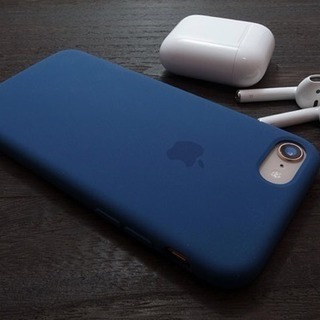 iPhone x ブルー シリコンケース 正規品