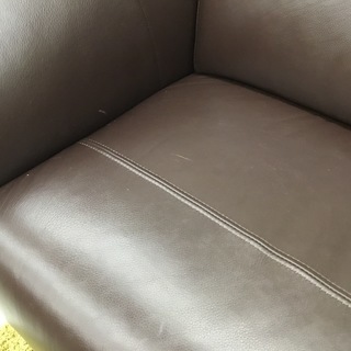 値下げしました！現状品！3人掛けソファー ソファ トリプルソファ ソファ ソフトレザー 本革 ダークブラウン 3シーター ロビーソファ 