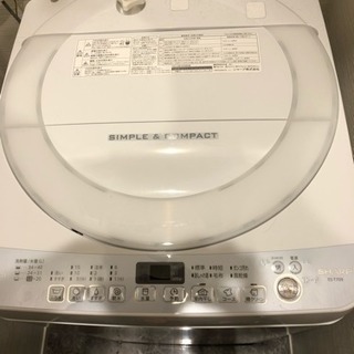 生活家電 洗濯機 7kg SHARP ES-T709-W ヤマダ電機オリジナルモデル