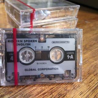マイクロカセットテープ　５巻　英会話教材