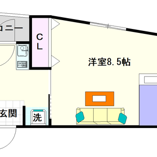 【シロミズビル】6号タイプ！1Ｋタイプ！一通り欲しい設備が付いてて住みやすい物件！の画像