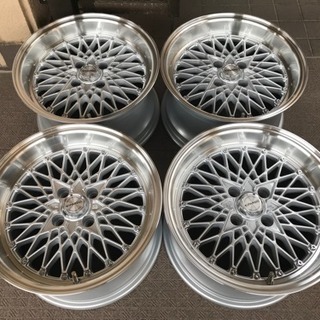 旧車 改造車 街道レーサー 走り屋 15×8J/＋20/PCD100 新品ホイール４本セット