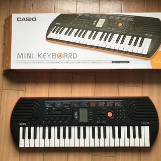 【中古】カシオ 電子ミニキーボード 44ミニ鍵盤 SA-76 ブ...