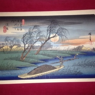 浮世絵 広重 3点 版画 木版 手彫り 骨董 コレクションノートパソコン