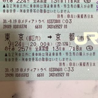 本日限り‼ 東京 京都 値引き交渉します＼(^-^)／新幹線 往...