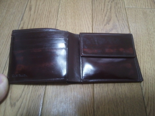 ポールスミスコードバン二つ折り財布ボルドー Yossy 岩倉の小物 財布 の中古 古着あげます 譲ります ジモティーで不用品の処分