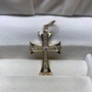 k18 新品 人気のクロスダイヤモンドトップ イエローゴールド色