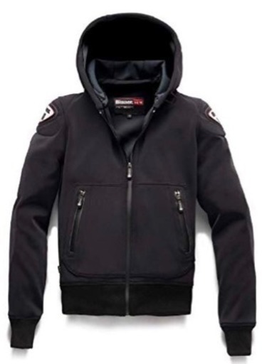 ほぼ新品！美品！バイクジャケット、バイクファッション、黒、フード