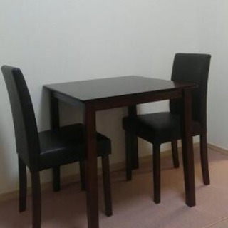 美品】ダイニングセット テーブル&椅子2脚