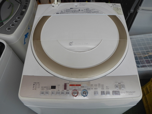 特価！シャープ ES-TG73-N 全自動洗濯機 7k洗い/3k乾燥 乾燥機付 Ag＋イオン除菌防臭 簡易清掃済！2010年製
