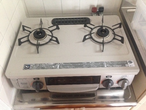 リンナイ コンパクトガステーブル 水無し片面焼 都市ガス13a用 左強火 まなて 桶川の生活家電の中古あげます 譲ります ジモティーで不用品の処分