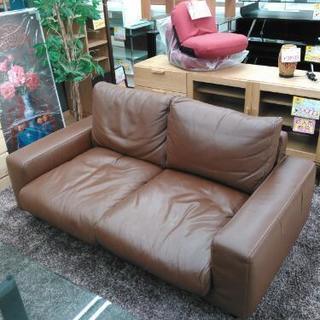 無印良品 2シーター革張ソファ