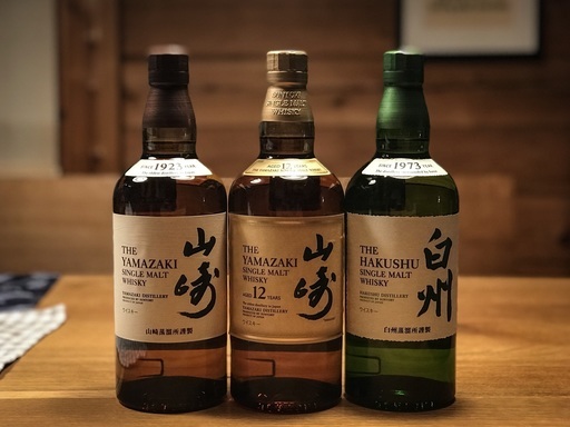 サントリーウイスキーセット　山崎12年(箱付き)・山崎NV・白州NA