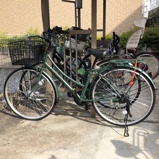 ＊今年7月購入＊ 自転車 27インチ 深緑色
