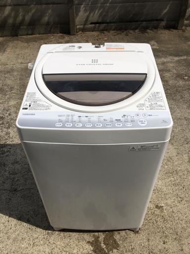 ☆良品 TOSHIBA 東芝 全自動洗濯機 7kg AW-70GM パワフル浸透洗浄 ツインエアドライ搭載 温度センサー 2014年製 小型 一人暮らし用☆
