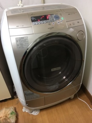 【交換可能商品】HITACHI 横型ドラム 洗濯乾燥機9K-7K(多少難あり)