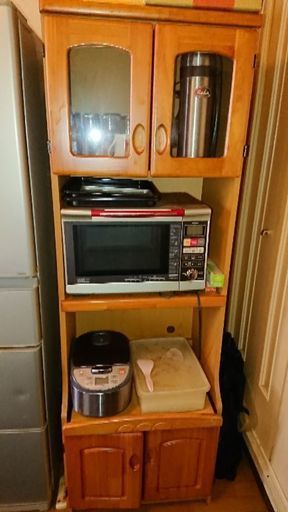 レンジ置き、電気釜置き食器棚