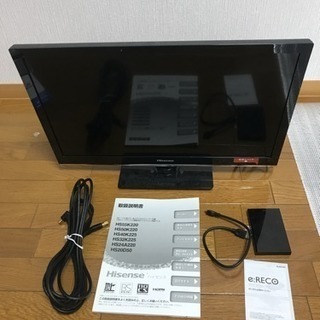 ハイセンス 24インチ 外付けHDD付き