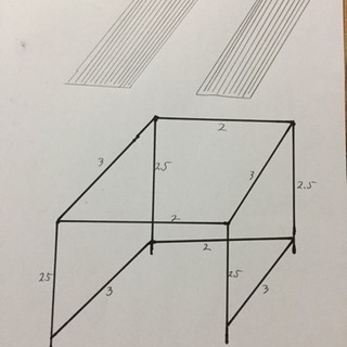 単管パイプ トタン波板 小屋組み