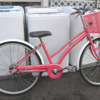 札幌 ２４インチ自転車 子供用 内装３段変速 ピンク色系 24イ...