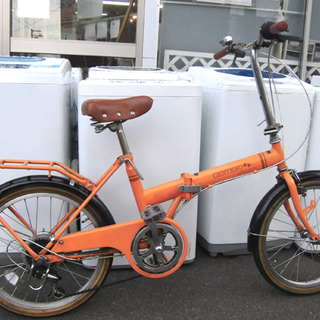 札幌 折り畳み自転車 オレンジ 橙 ６段変速 ２０インチ