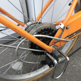 札幌 折り畳み自転車 オレンジ 橙 ６段変速 ２０インチ