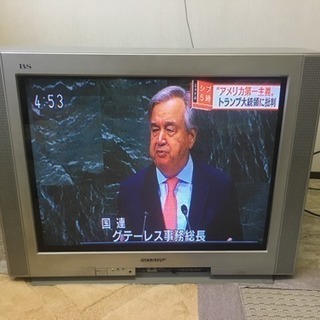 シャープ製29型ブラウン管TV、地デジチューナー