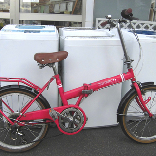 札幌 折り畳み自転車 ２０インチ ６段変速 赤/レッド