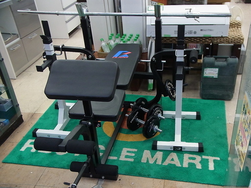 キングofベンチ+スクワットセーフティスタンド+ダンベル+バーベル  