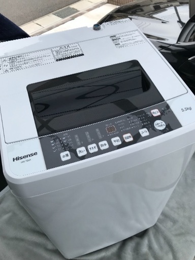 取引中。2017年製人気のハイセンス全自動洗濯機5.5キロ超美品。千葉県内配送無料。設置無料。