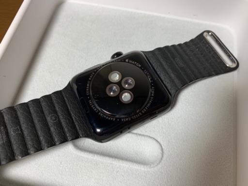Apple Watch Series 2 42mm スペースブラックステンレススチール レザーループバンドモデル
