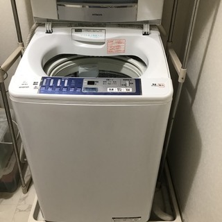 【取りに来てくれる方】HITACHI ビートウォッシュ 日立 8kg　全自動洗濯機 ステンレス槽 エアジェット乾燥 槽洗浄 BW-8LV　2010年製 ホワイト