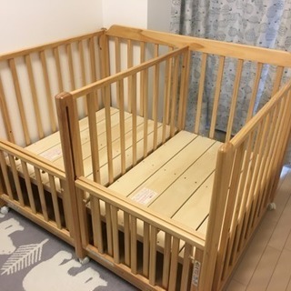 値下げ＊＊ 双子用ベビーベッド<大和屋>