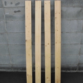 DIY材料 工作用木材 4本 角材面取り済み 8.7x1.7x1...