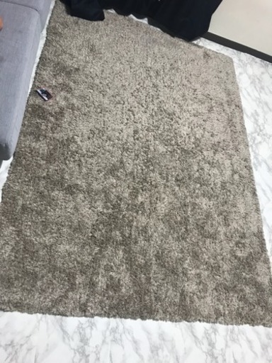 シャギーラグ    ベージュ ニトリ