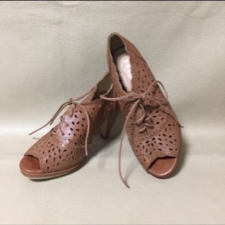 182 1回使用 アクシーズファム パンプス ブラウン 23 5 J Saho2