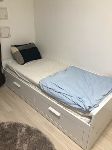 IKEA BRIMNES ブリムネス シングル・ダブル切り替え可能ベッド