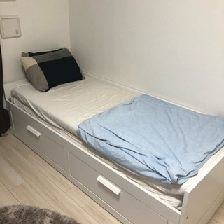 値下げ IKEA BRIMNES ブリムネス シングルベッド ダブルベッド