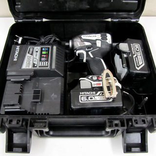 日立 インパクトドライバ WH18DDL2 白 18V6.0Ah バッテリー2個/電動工具 西宮の沢
